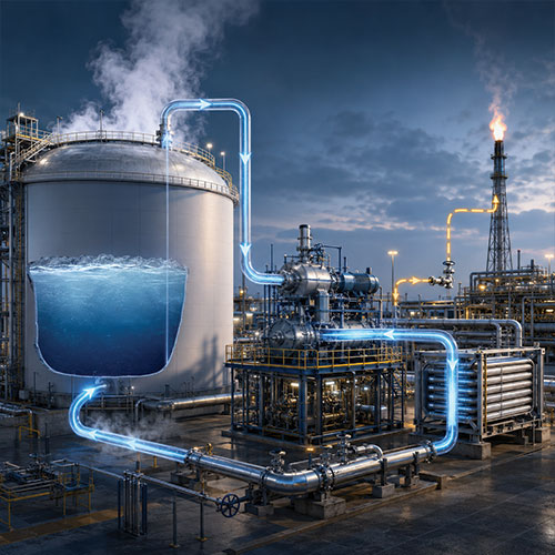 سیستم مدیریت گاز تبخیر شده (BOG)